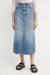 Weekend Max Mara pamut farmerszoknya midi, egyenes, 2515101061600 - kék 36