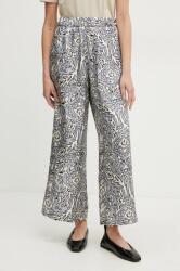 Weekend Max Mara selyemnadrág női, magas derekú széles, 2515131091600 - kék 40