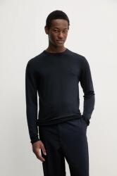 Barena Venezia gyapjú pulóver Camicia Mola könnyű, férfi, sötétkék, KNU5111.429 - sötétkék L