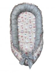 MyKids Cuib-Baby Nest My Kids Bunny Pink - bekid Lenjerii de pat bebelusi‎, patura bebelusi