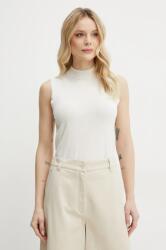 Max Mara mellény könnyű, női, bézs, félgarbó nyakú, 2515361061600 - bézs M - answear - 40 990 Ft