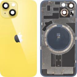 Spate telefon: Capac baterie Iphone 14 Plus cu Lentile si Magnet, Galben