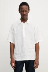 Barena Venezia vászonpóló Camicia Mola fehér, férfi, sima, CAU5072.3007 - fehér 48