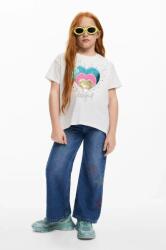 Desigual gyerek pamut póló fehér, 25SGTK01 - fehér 104