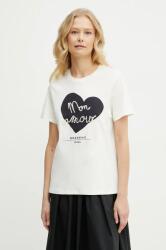 Weekend Max Mara pamut póló női, bézs, 2515971051600 - bézs S