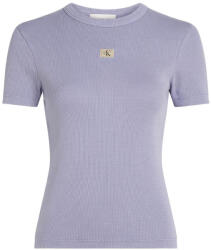 Calvin Klein T-Shirt Washed Woven Label Rib Fit Tee J20J225244 VFV persian violet (J20J225244 VFV persian violet)