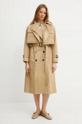 Max Mara pamut kabát barna, átmeneti, kétsoros gombolású, 2515071011600 - barna 40