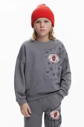 Desigual gyerek melegítőfelső pamutból szürke, nyomott mintás, 25SBSK03 - szürke 104