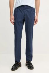 Tommy Hilfiger gyapjú nadrág férfi, sötétkék, egyenes, SQTHL7534. SQTH402 - sötétkék 54