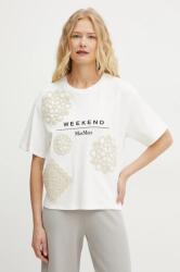 Weekend Max Mara pamut póló női, bézs, 2515941052600 - bézs XS