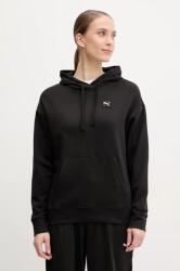 PUMA pamut melegítőfelső fekete, női, sima, kapucnis, 685018 - fekete M