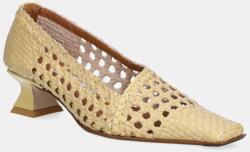 Miista bőr flip-flop Gisla bézs, alacsony talpú, MI_5657 - bézs Női 41