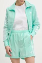 adidas Originals rövidnadrág Firebird női, türkiz, nyomott mintás, magas derekú, JD0819 - türkiz S