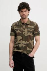 Aeronautica Militare pamut póló zöld, férfi, mintás, PO1861P346 - zöld XXL