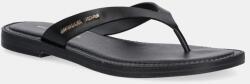 MICHAEL Michael Kors bőr flip-flop Koko fekete, női, lapos talpú, 40S5KOFA1L. 001 - fekete Női 38
