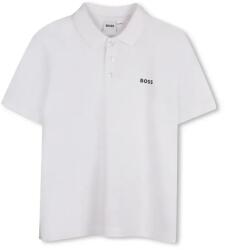 HUGO BOSS gyerek pamut póló fehér, nyomott mintás, J52014 - fehér 174