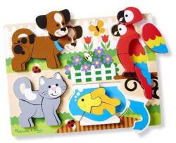 Melissa & Doug Puzzle din lemn cu piese mari Prietenii mei - Melissa & Doug - homeev Puzzle