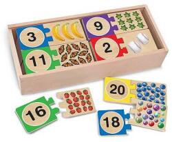 Melissa & Doug Puzzle din lemn pentru invatarea numerelor Puzzle