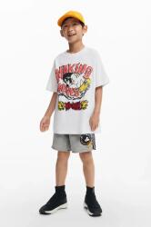 Desigual gyerek pamut póló x Disney fehér, nyomott mintás, 25SBTK14 - fehér 104