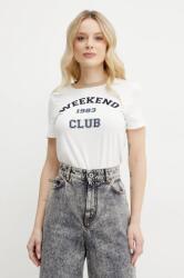 Weekend Max Mara pamut póló női, fehér, 2515971051600 - fehér M - answear - 30 990 Ft