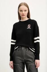 Guess Jeans pamut pulóver könnyű, női, fekete, W5GR01 Z3HM1 - fekete XL