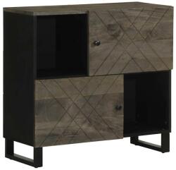vidaXL Komód fekete 80x33x75 cm tömör fa mangó (4017711) - simplexbutor