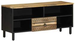 vidaXL Fekete tömör nyers mangófa TV-szekrény 100 x 33, 5 x 46 cm (4018644) - simplexbutor