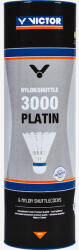 VICTOR Fluturași de badmint Nyl Shuttle 3000 Platin - Yellow (6 Pack) dungă albastră (până la 11-21°C)
