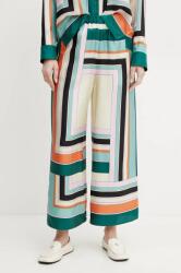 Weekend Max Mara selyemnadrág női, magas derekú széles, 2515131051600 - többszínű 34