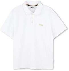 HUGO BOSS gyerek pamut póló fehér, sima, J52017 - fehér 108