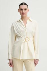 Isabelle Blanche pamut ing női, galléros, bézs, relaxed, IS25SS-C150-T012-MOD - bézs S