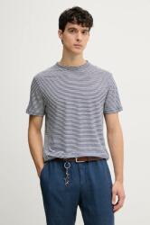 Hackett London vászon póló sötétkék, férfi, mintás, HM500888 - sötétkék M