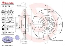 BREMBO Disc frana BREMBO 09. D771.11 - centralcar