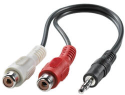 Valueline Kábel Audio 3, 5mm Jack - 2xRCA, M/F, 0, 2m (VAUDCAB3502)