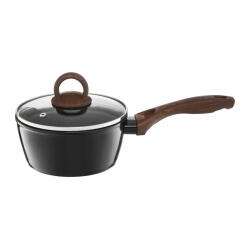 Ambition Cratita cu capac 16cm, 1.6L, invelis Qualum Basic Stone Edition, Darkwood (29463)