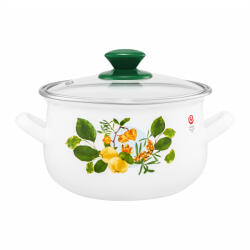 Emalia Olkusz Oala emailata cu capac 22cm, 5L, Pigwa (35053)