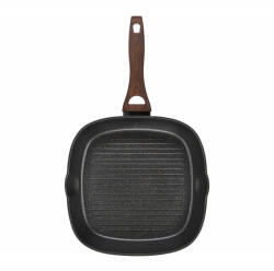 Ambition Tigaie grill 26x26cm, invelis Qualum Basic Stone Edition, Darkwood (29462)