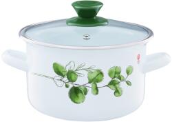 Emalia Olkusz Oala email cu capac 16cm, 2L, eucalipt, Emalia Olkusz (35071)