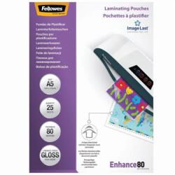 Fellowes Lamináló fólia, A5, 80 mikron, fényes, 25 db/doboz, Fellowes® (5396003) - tonerpiac