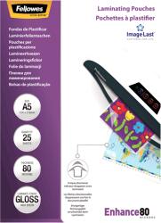 Fellowes meleglamináló fólia (25 db, A5, fényes, 80 mikron) (5396003)