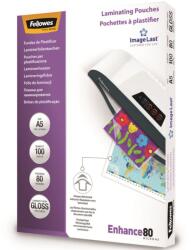 Fellowes Lamináló fólia, A5, 80 mikron, fényes, 100 db/doboz, Fellowes® (5306002) - tonerpiac