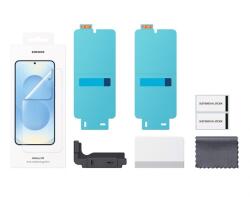 Samsung Galaxy S25 (SM-S931) samsung védő fólia 2db (tükröződésmentes, törlőkendő, külső kijelző + segédkeret) átlátszó (EF-US931CTEGWW)