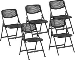 Fromm & Starck Szék - 5 db-os készlet - max. 150 kg - ülőfelület: 430 x 430 x 440 mm - Fekete - összecsukható (STAR_SEAT_38)