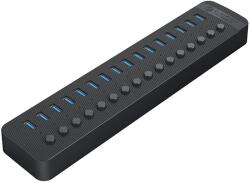 ORICO CT2U3-16AB 16x USB-A 3.0 Hub kapcsolókkal - Fekete