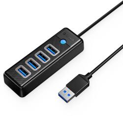 ORICO PW4U-U3 USB-A / 4x USB-A 3.0 HUB - fekete