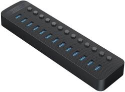 ORICO CT2U3-13AB 13x USB-A 3.0 Hub kapcsolókkal - Fekete