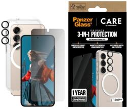 Panzer CARE by PanzerGlass Flagship 3in1 Tok + Privaát Üvegfólia + Lencsevédő a Samsung Galaxy S25-hez