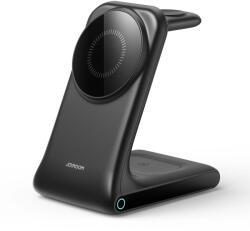 JOYROOM JR-W15 Vezeték nélküli Töltő 3 az 1-ben Töltőállomás MagSafe-fel - Fekete