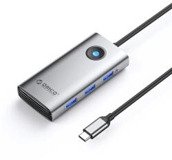 ORICO PW11-6P USB-C Hub Dokkoló Állomás 3x USB-A 3.0 + 1x USB-C 2.0 + 1x HDMI - Szürke