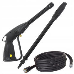  Magasnyomású pisztoly lándzsával és állítható fúvókával, 5 méter tömlővel Karcher K sorozatú mosókhoz M22(14mm) - M14 belső menetes csatlakozóval